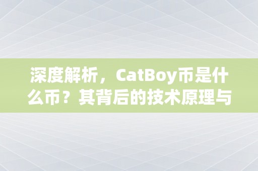 深度解析，CatBoy币是什么币？其背后的技术原理与市场前景