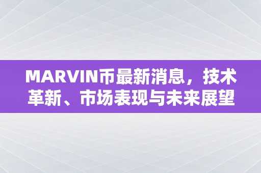 MARVIN币最新消息，技术革新、市场表现与未来展望