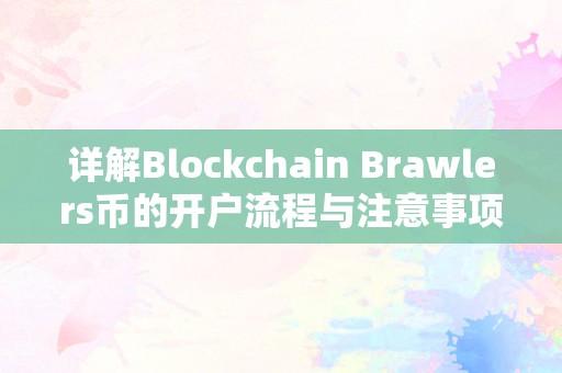 详解Blockchain Brawlers币的开户流程与注意事项